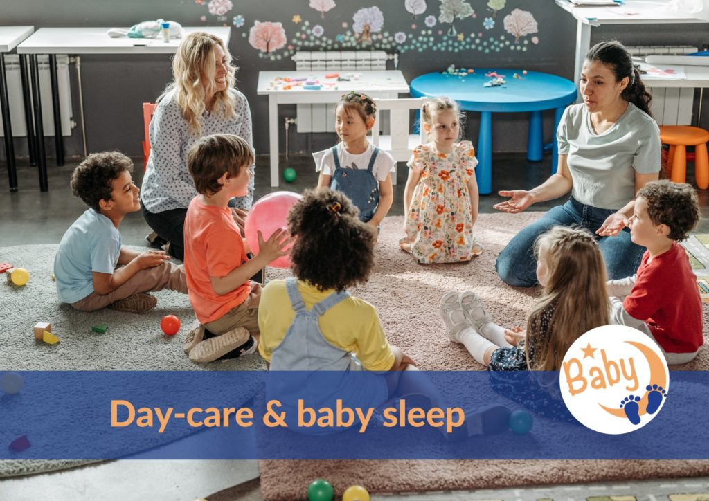 Group of children and educators in circle at day-care