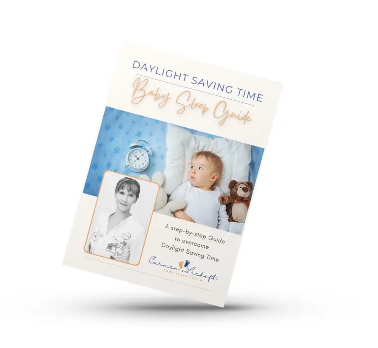 Daylight Saving Time Baby Sleep Guide – step-by-step guide by baby sleep coach Carmen Liebert to help babies adjust to the time change