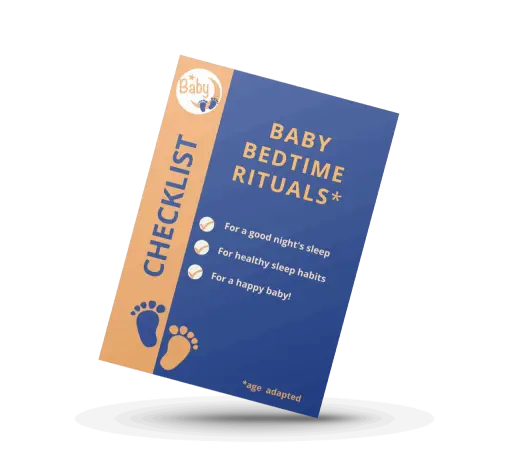 Baby Bedtime Rituals checklist, age-adapted free guide from Happy Baby Schlaf for healthy baby sleep habits